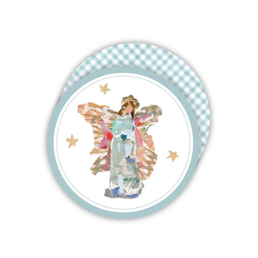 Angel Round Coasters | Blue