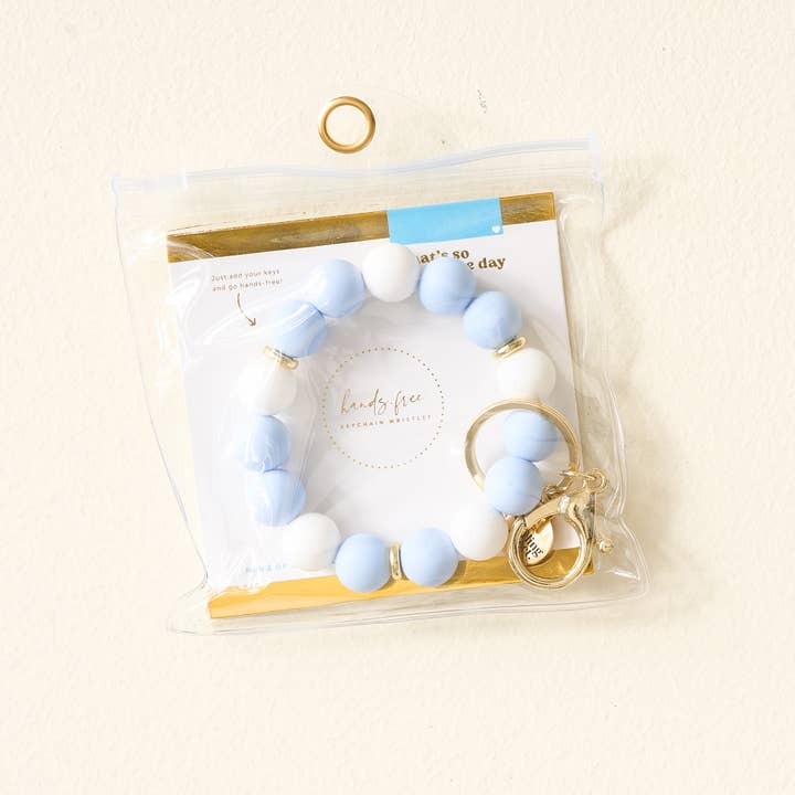 Game Day Hands-Free Keychain Wristlet | Light Blue