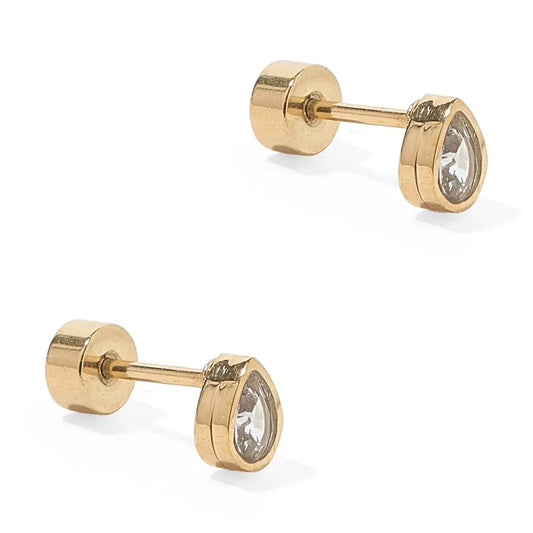 Screwback Stud Earrings | Paloma Pear Gold