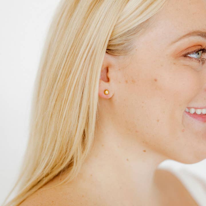 Screwback Stud Earrings | Vera Round 6mm