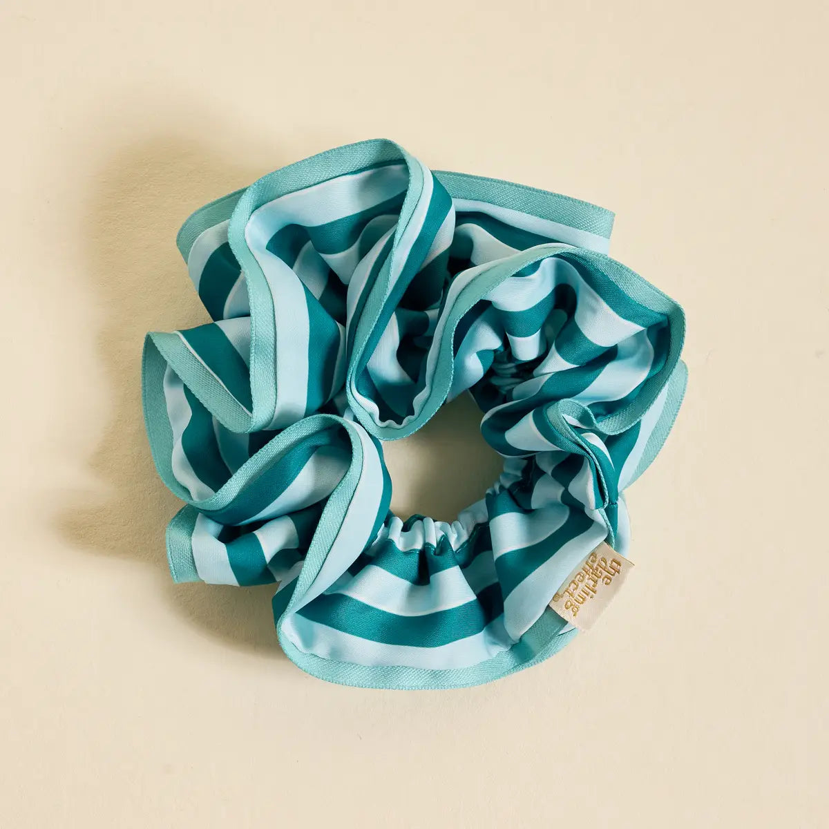 Ruffle Up Scrunchie | Sicily Stripes Teal