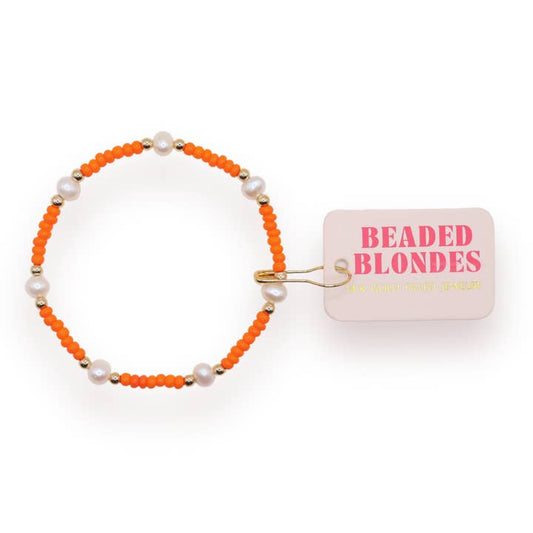 Orange Pearl Bracelet