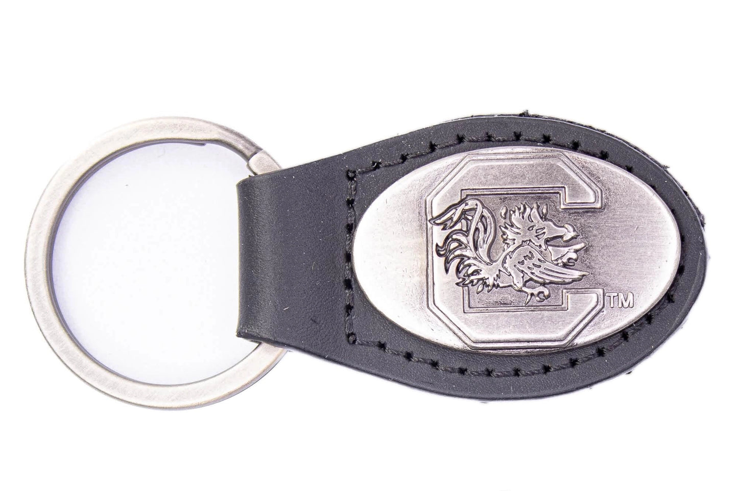 Black Leather Keychain | USC
