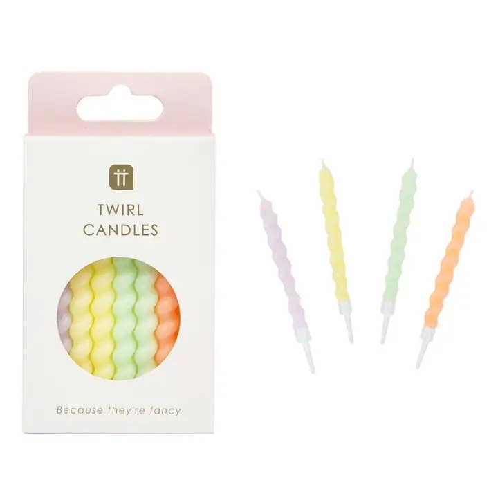 Twisted Pastel Candles | 8 Pack