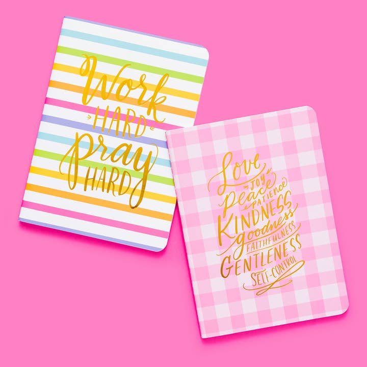 Notebook Set | Stripes + Gingham | Spiritual
