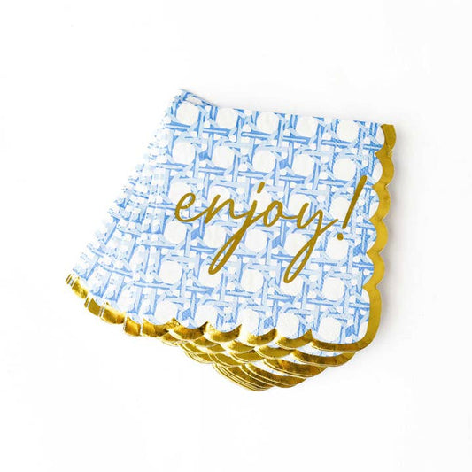 Beverage Napkins | Blue Cane