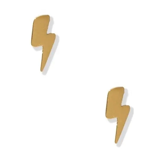 Screwback Stud Earrings | Lightning Bolt