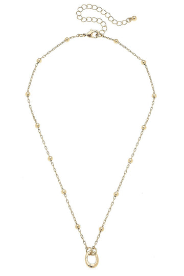 Celia Dainty Charm Necklace Base | Shiny Gold