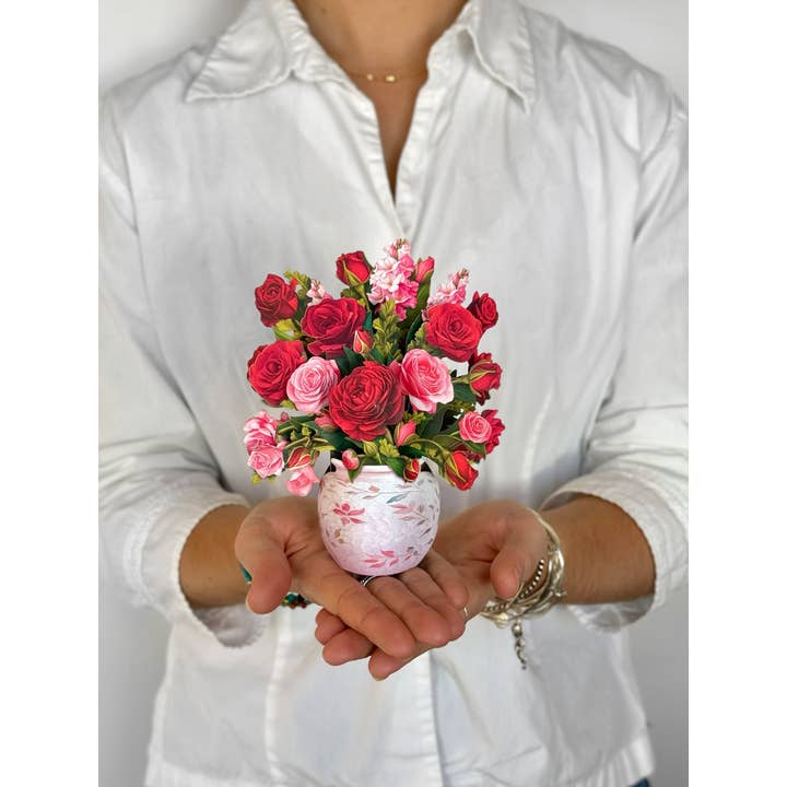 Mini Pop-Up Greeting Cards | Blooming Roses