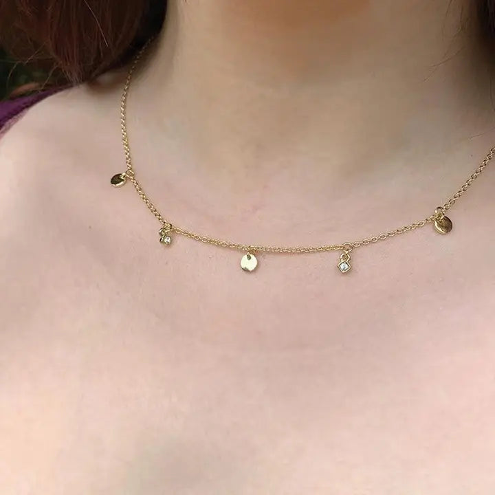 Dangle Necklace Gold | Dots Of Joy