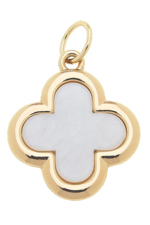 Charm | Clover Outline Mother of Pearl