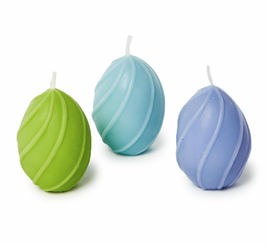 Set of 6 Egg Candles in Egg Crate | Assorted Styles