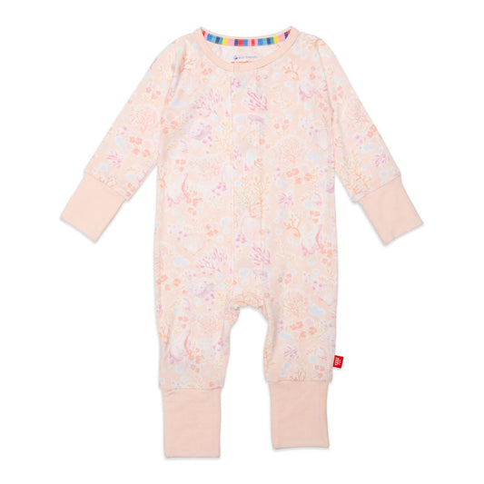Grow-With-Me Magnetic Coverall | Coral Floral