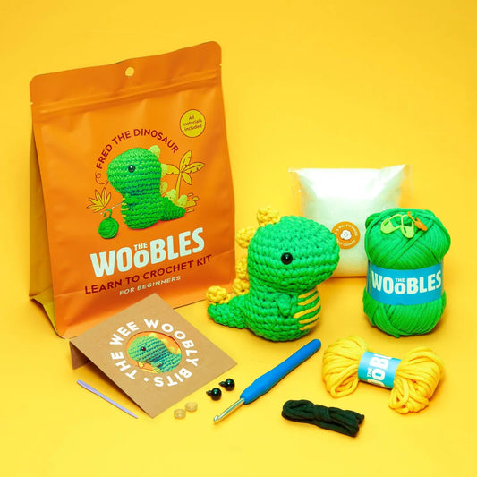 Beginner Crochet Kit | Fred the Dinosaur