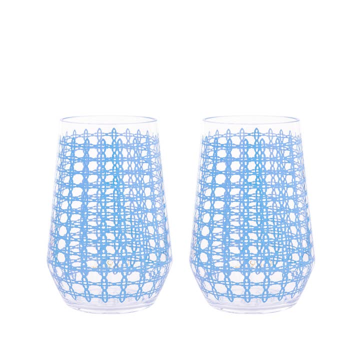Acrylic Wine Glass Set | Caning