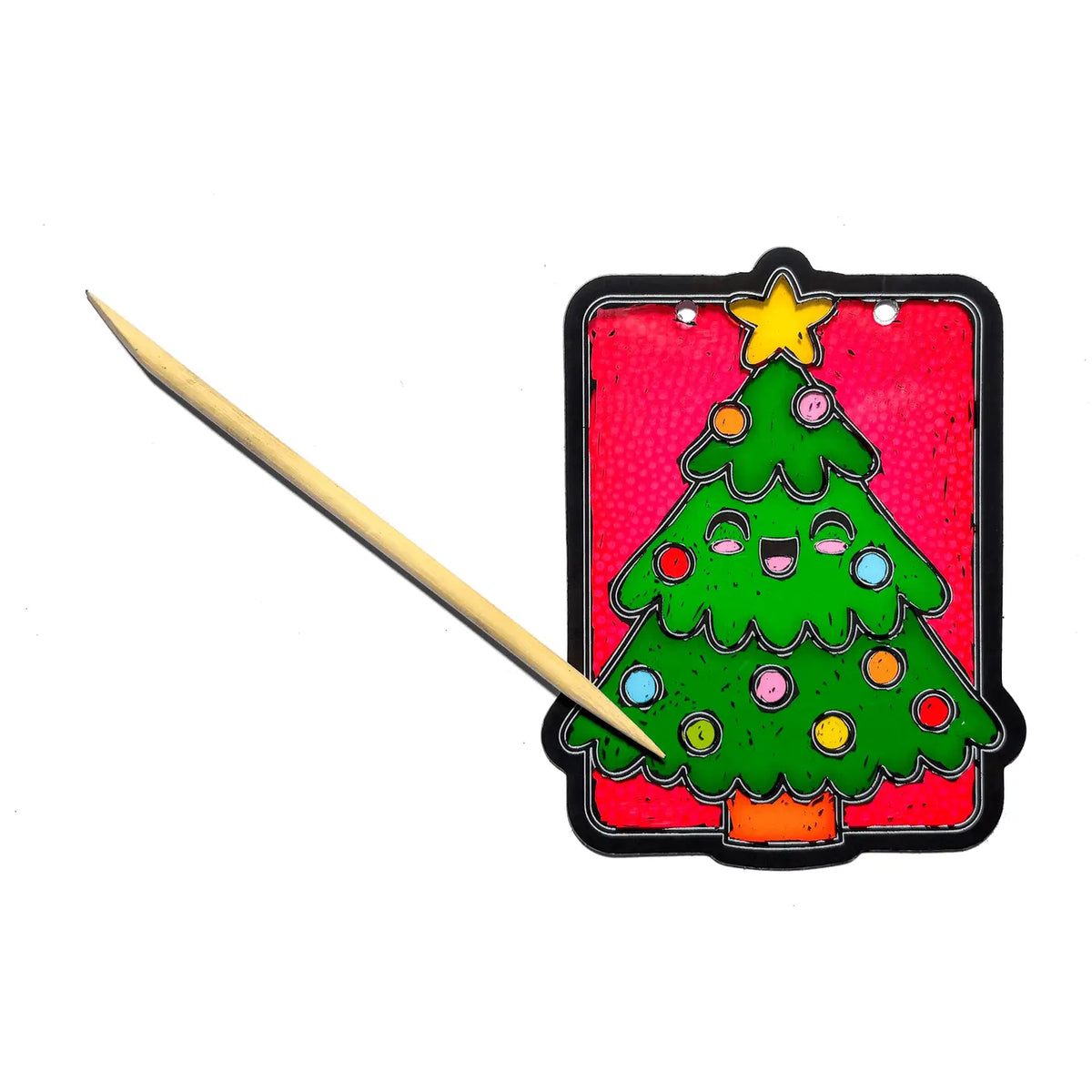 Mini Scratch & Scribble Window Banner Kit - Festive Friends