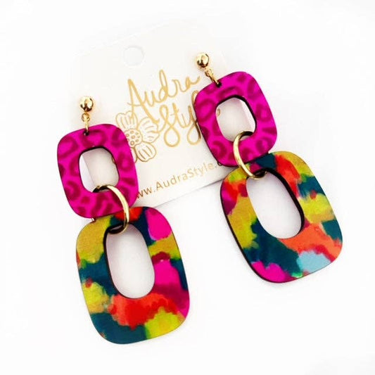 Fall Statement Earrings | Colorful Bold Link