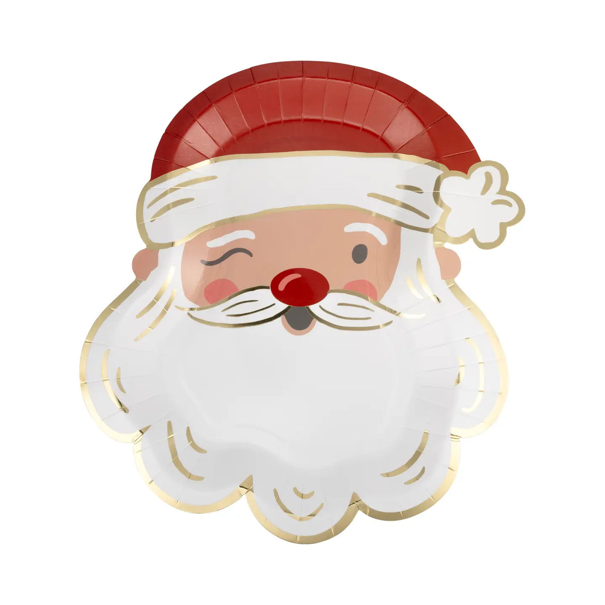 Santa Face Shaped Paper Plates