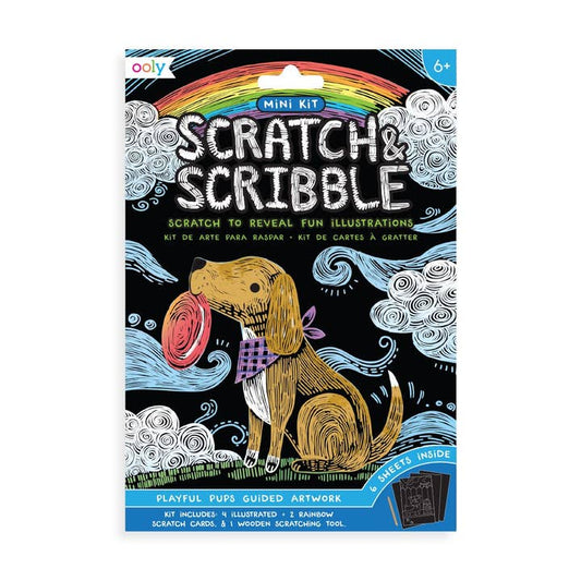 Mini Scratch & Scribble Art Kit | Playful Pups