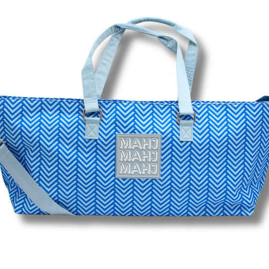 Mahjong Tote Bag | Blue Arrows