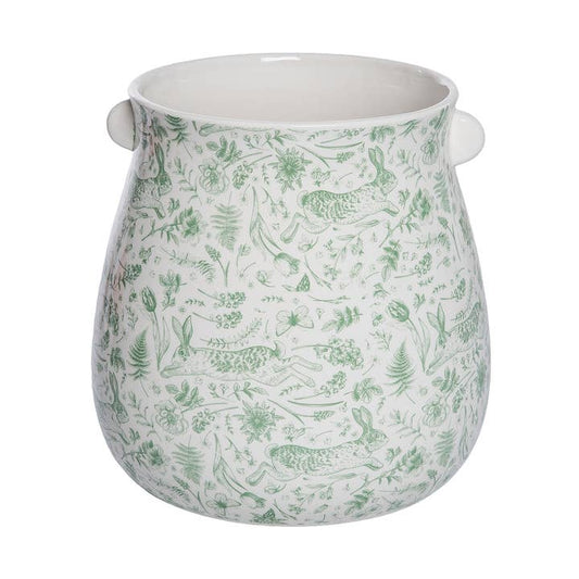 Rustic Ceramic Easter Planter Pot