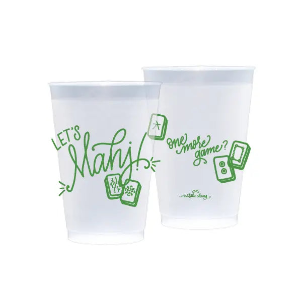 Let's Mahj! Frosted Cups | Green