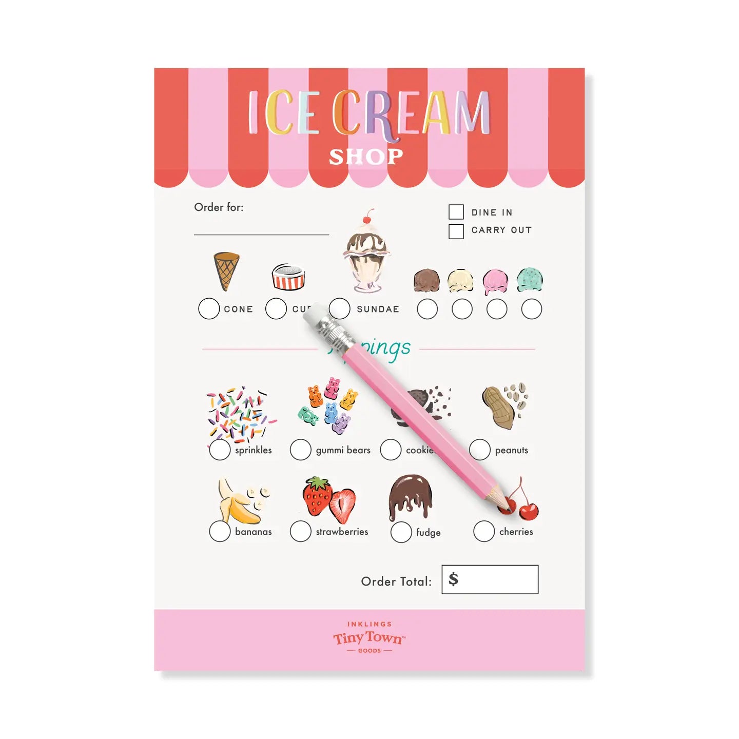 Inklings Tiny Town Play Notepad | Ice Cream Shop