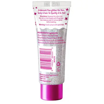 Super Sparkly Fine Glitter Gel | White