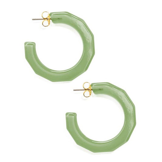 Large Textured Hoop Earring | Sage