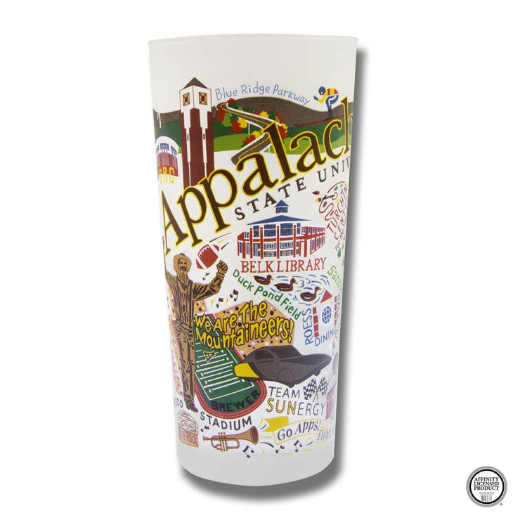 Collegiate Frosted Drinking Glass
