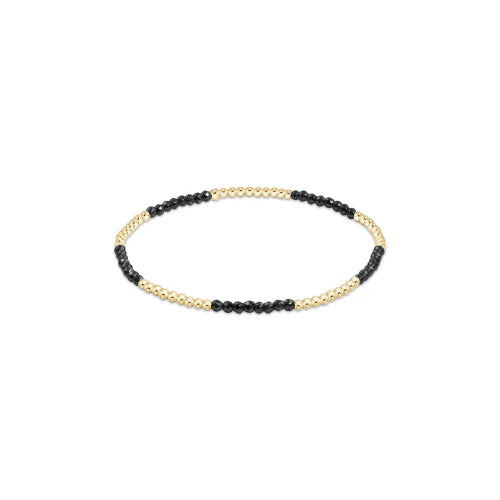 Blissful Pattern 2mm Bead Bracelet | Faceted Hematite