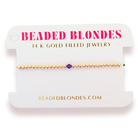 Birthstone Swarovski Crystal Bracelet | February