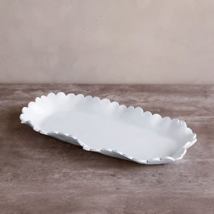 VIDA Colette Large Oblong Platter | White