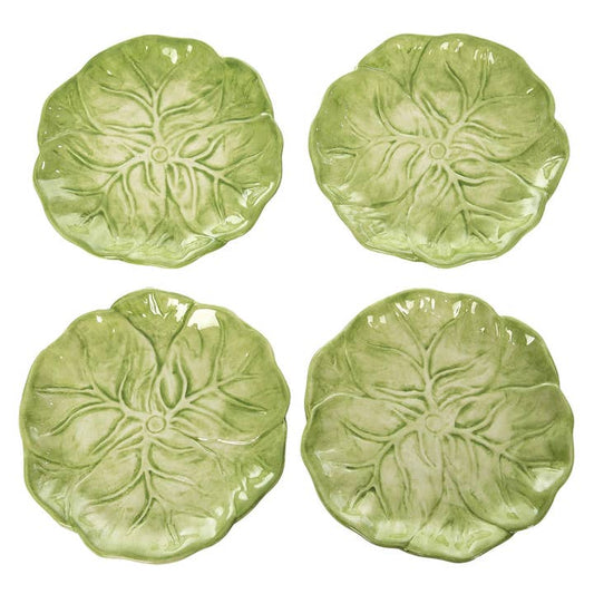 Ceramic Cabbage Appetizer Plates | Set of 4