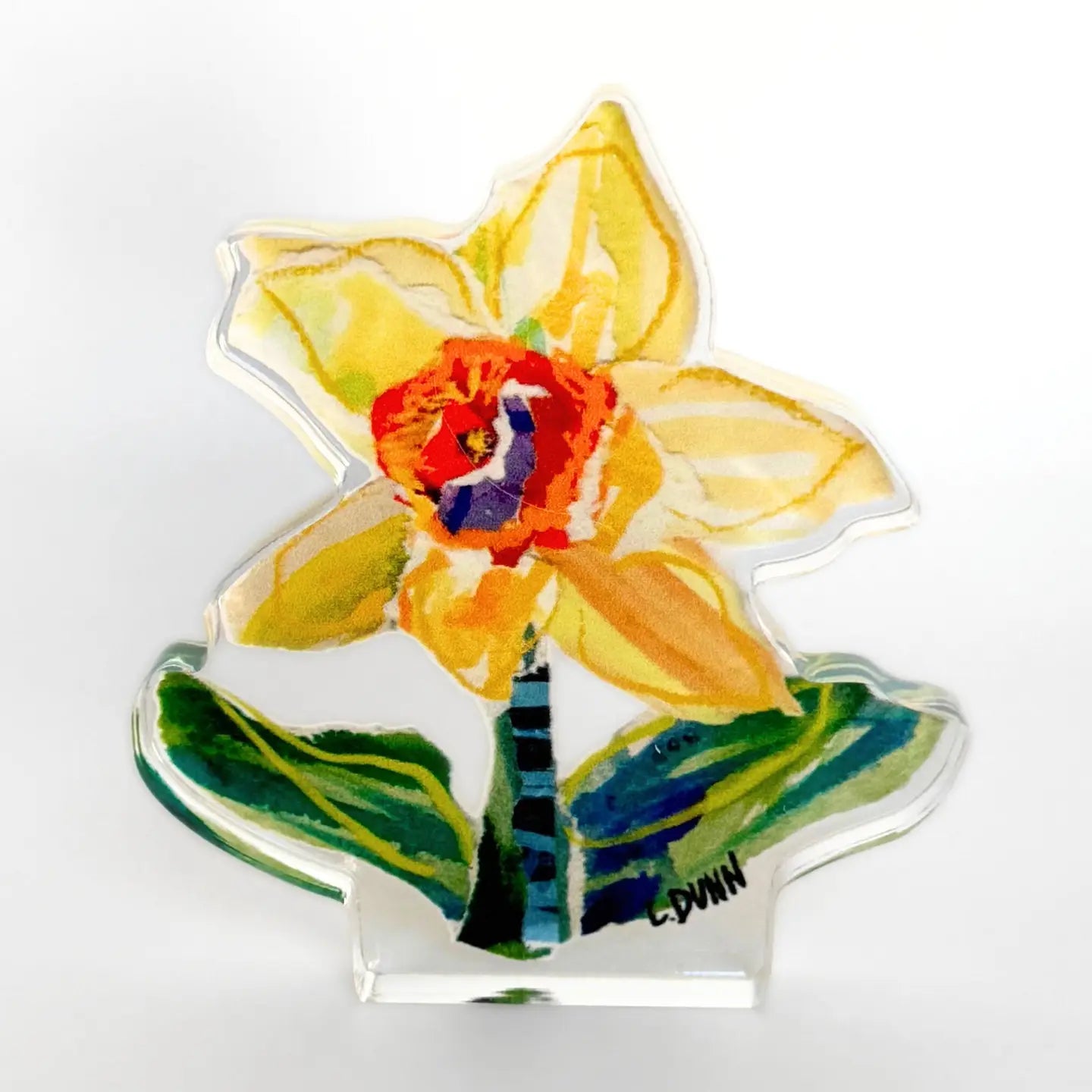 Bitty Acrylic Bloom Block | Single Daffodil Bloom