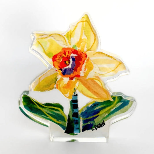 Bitty Acrylic Bloom Block | Single Daffodil Bloom