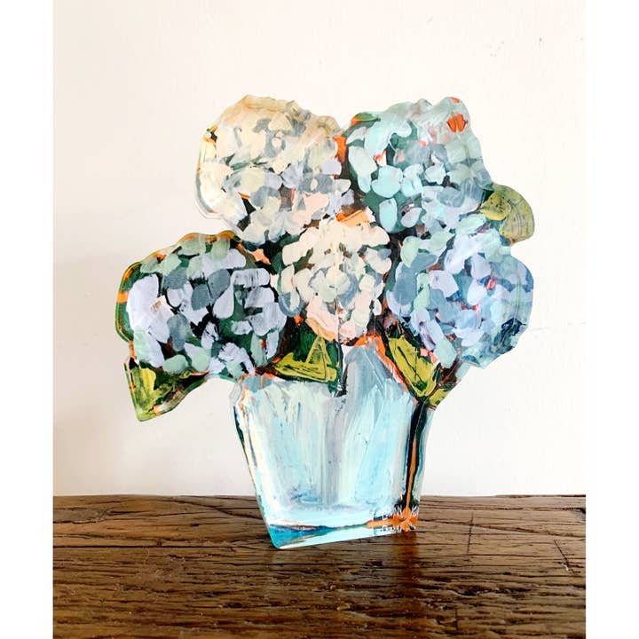 Bitty Acrylic Bloom Block | Blue Hydrangea