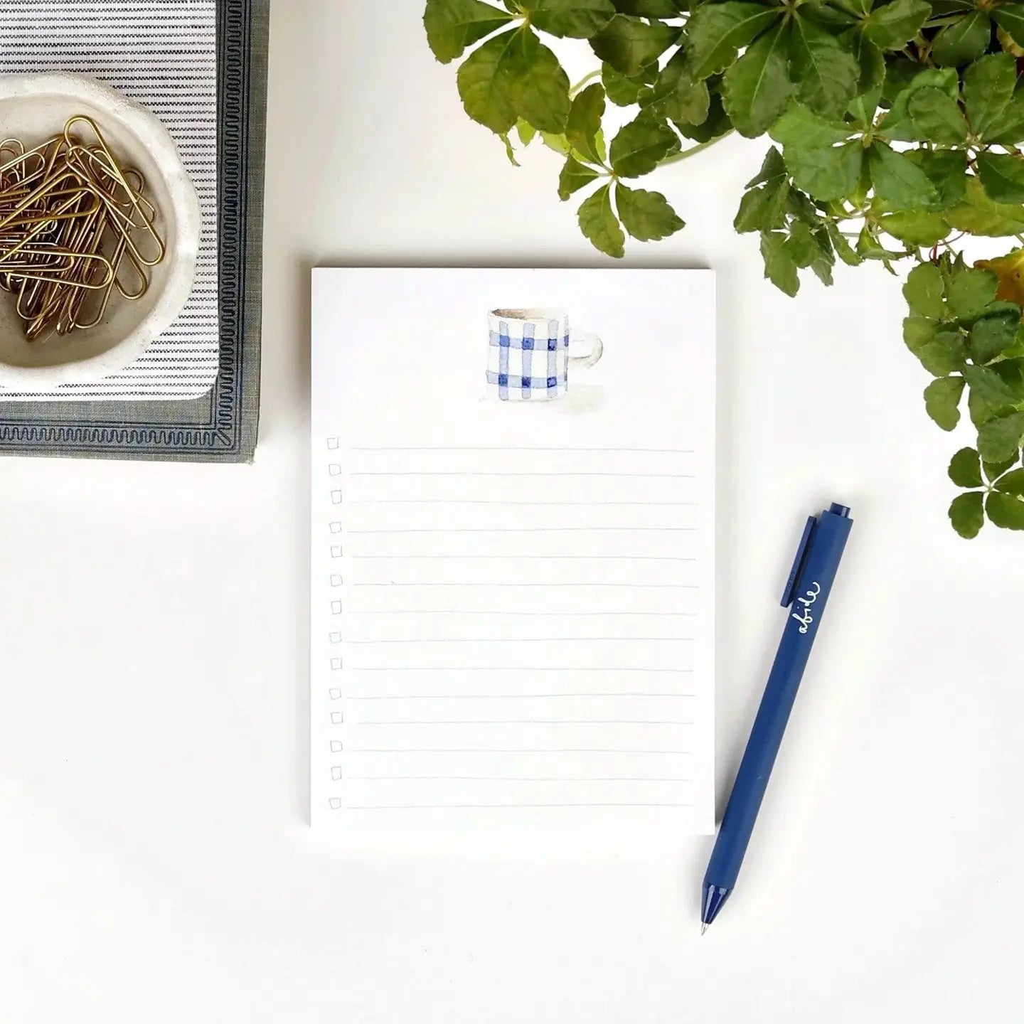 Checklist Notepad | Gingham Mug