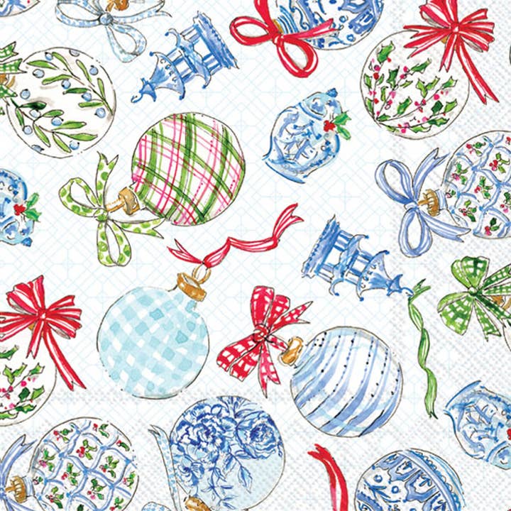 Cocktail Napkins | Blue Ornaments