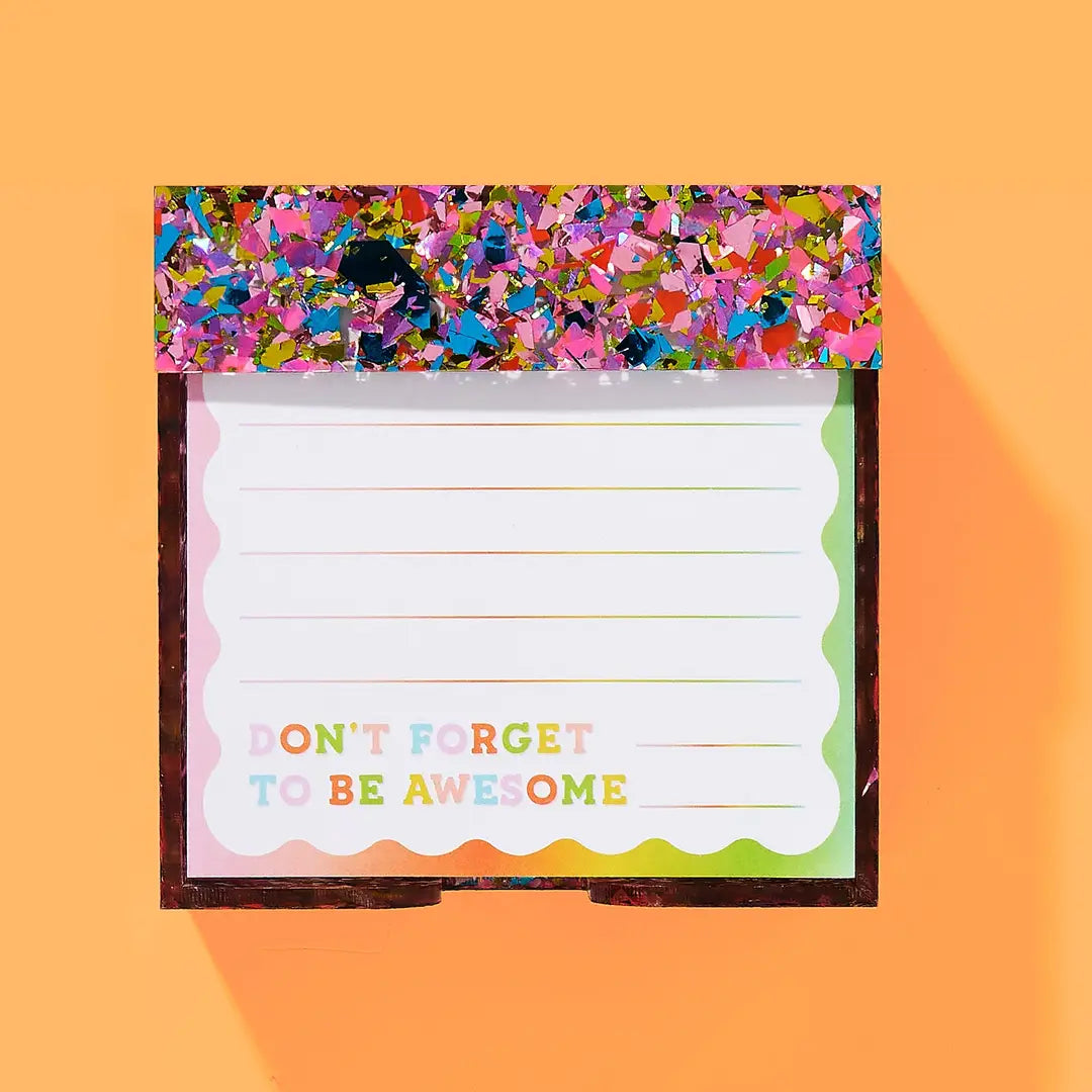 Note Holder w/Note Paper | Happy Confetti