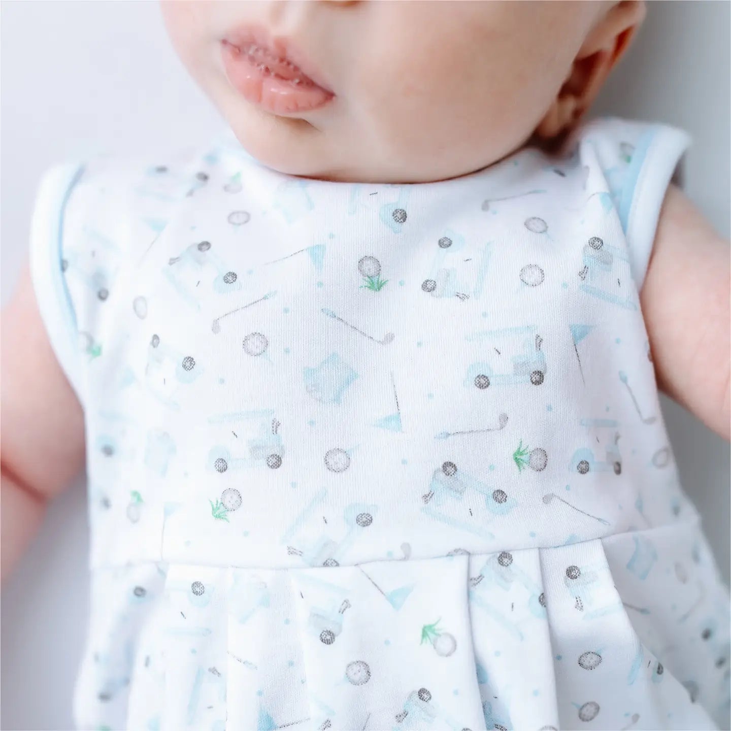Little Golfer Print Bubble | Light Blue