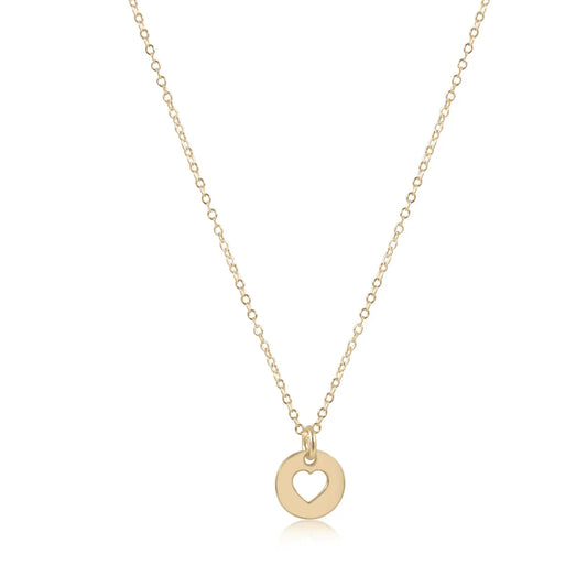 16" Necklace Gold | Love Small Gold Disc