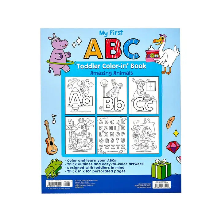 Coloring Book | Toddler | Abc: Amazing Animals