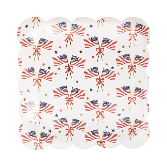 Flags Square Plate