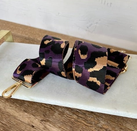 Bag Strap - Leopard Purple