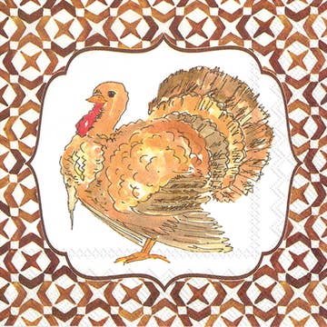 Cocktail Napkins | Thanksgiving Turkey