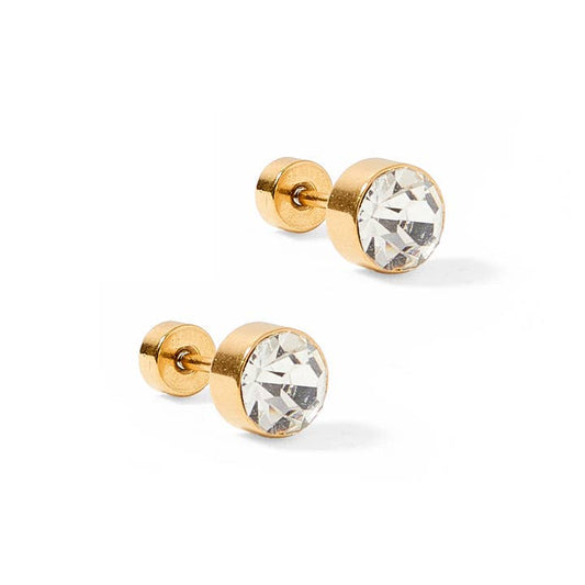 Screwback Stud Earrings | Juliet Clear 5mm