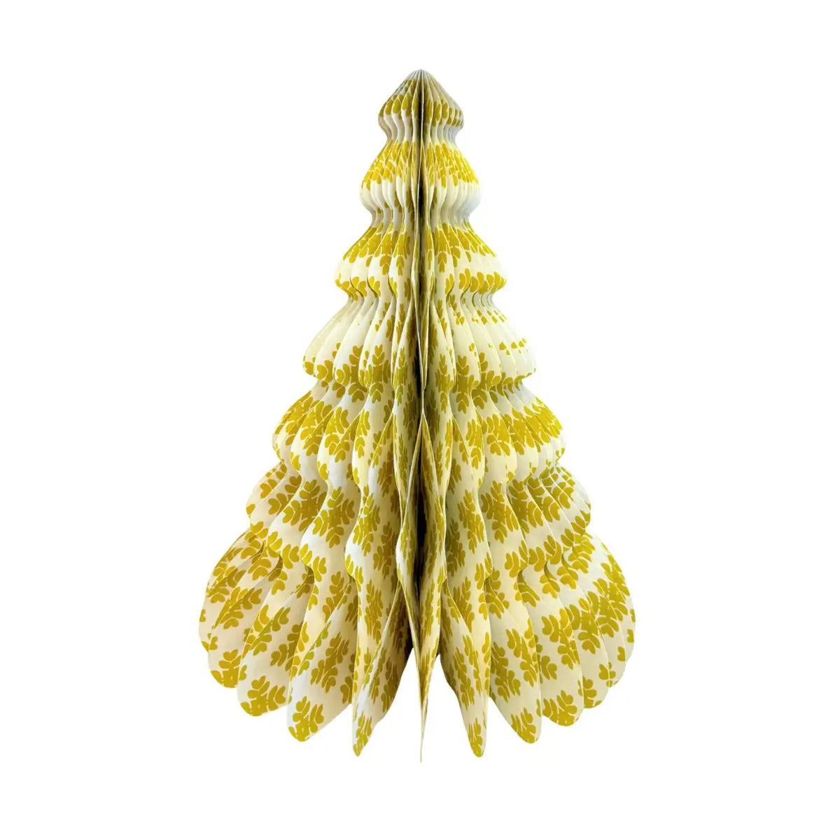 Brushstrokes Citrine 12" Round Edge Honeycomb Christmas Tree