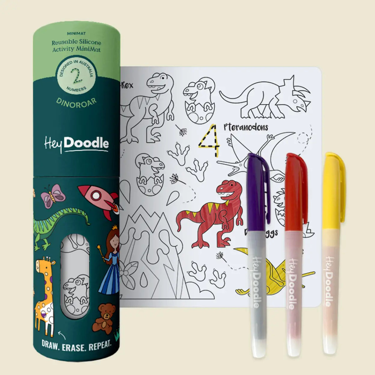Mini Coloring & Doodle Mat | Dinoraur
