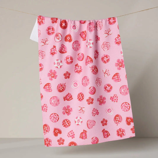 Tea Towel | Collecting Buttons